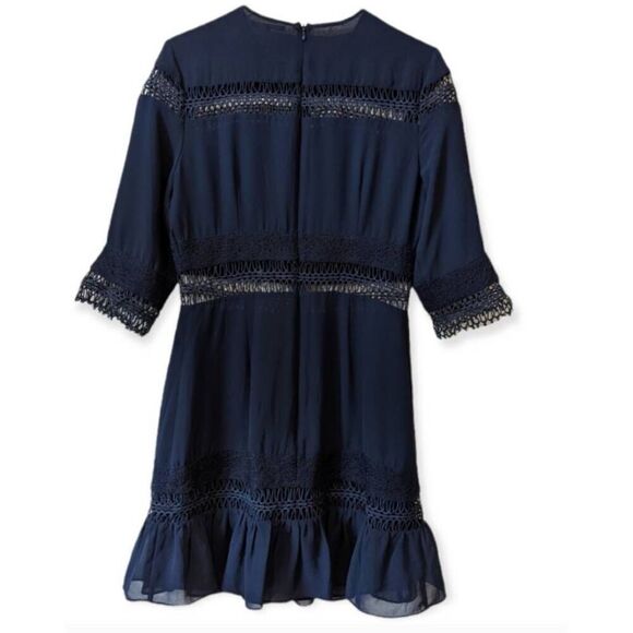 Revolve Tularosa Asher Lace trimmed Mini-dress Blue  size Medium - Picture 3 of 6